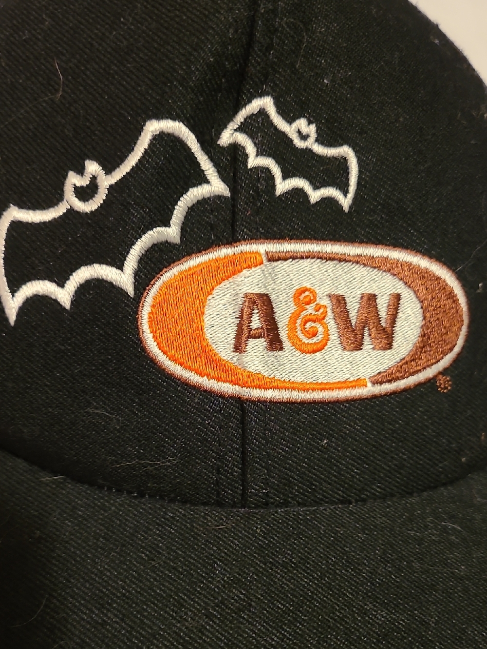 A & W Hat, When You Vant One, You Vant One. Snap Back Hat Black Bat Halloween